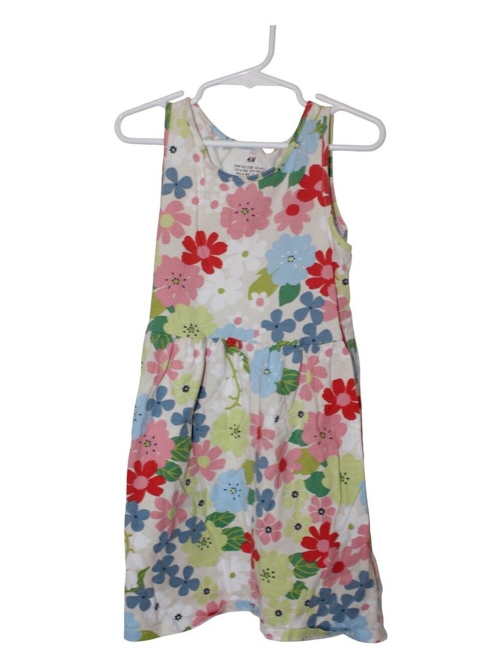 Girl's Size 6X/7 H&M 100% Cotton Floral Jersey Dress